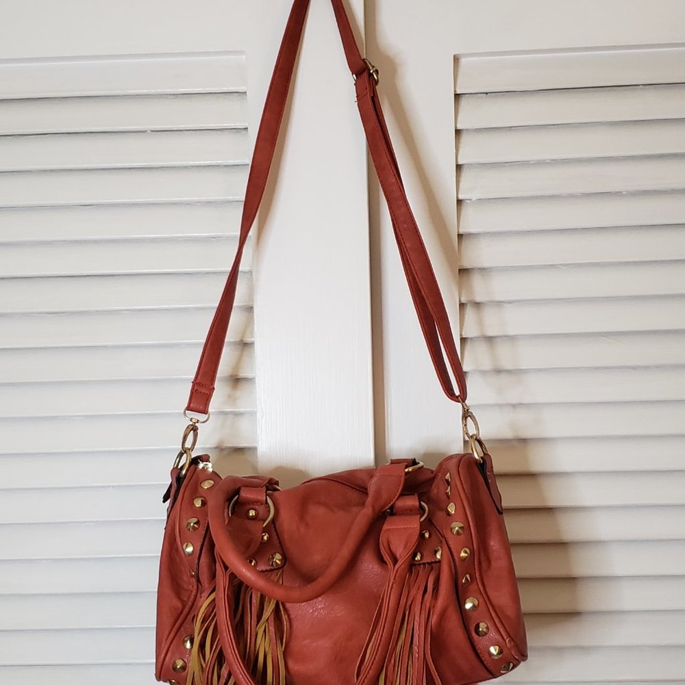Great Condition! Coral Barrel Shaped Bag - Picture 3 of 4